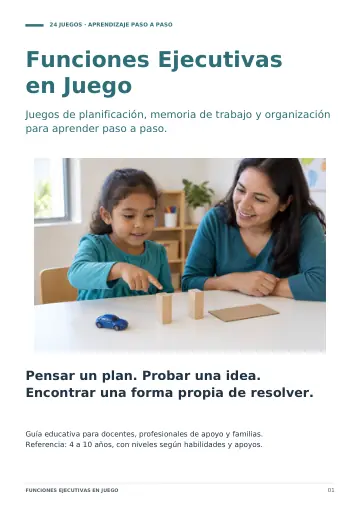 Portada de Funciones Ejecutivas en Juego