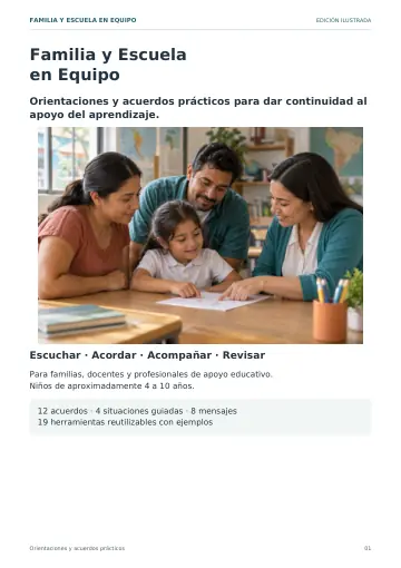 Portada de Familia y Escuela en Equipo