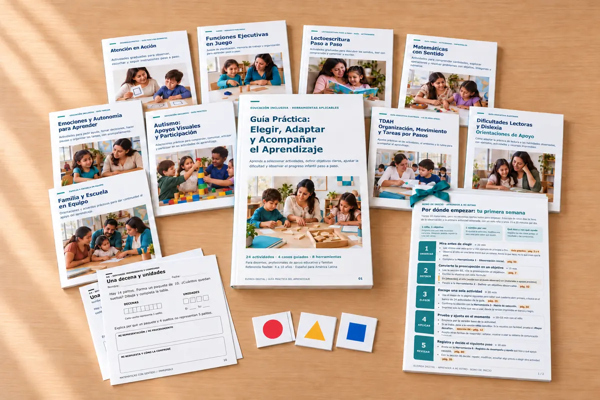 Kit completo: la Guía Práctica, los 9 cuadernos, el bono Por dónde empezar y fichas imprimibles