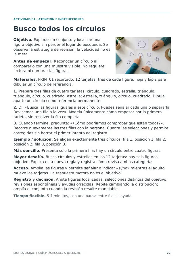 Página de actividad de la Guía Práctica