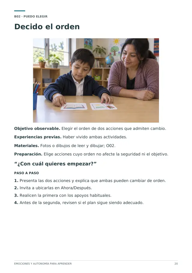 Actividad Decido el orden